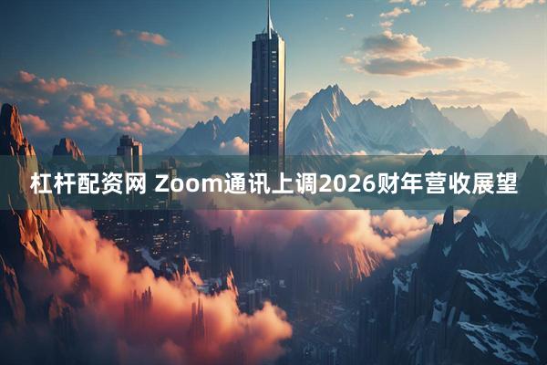 杠杆配资网 Zoom通讯上调2026财年营收展望